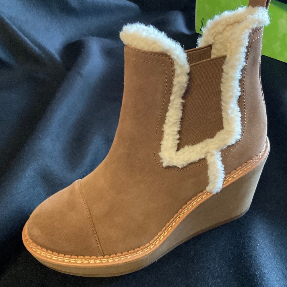 Sam Edelman Light Brown Suede Waterproof Boots-7M